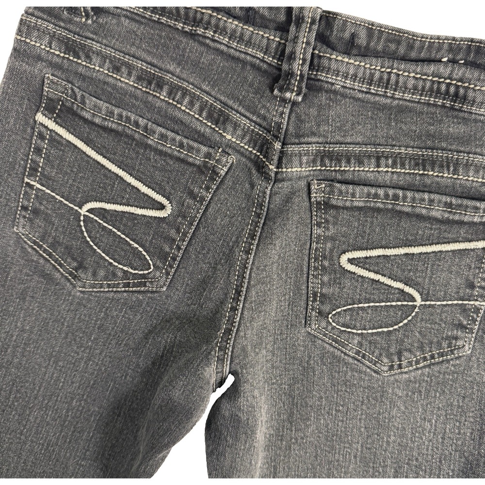 Seven7 Jeans‎ Skinny Straight Leg Girls 14 Black Wash Embroidered Pockets